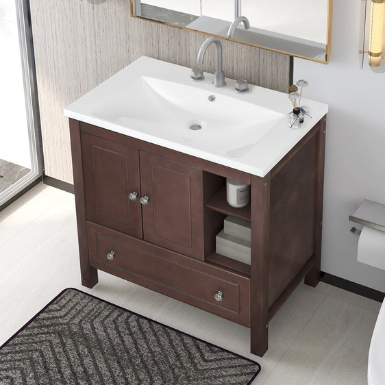 Wayne Bathroom Vanity with Sink and Cabinet - Bathroom Vanity