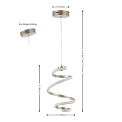 Whirl Light Modern Minimalist Aluminum/Iron Abstract Integrated LED Pendant - Pendant Lights