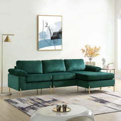 Whisper L-Shaped Sectional Sofa with Pillow Top Arms and Chaise - Sofas