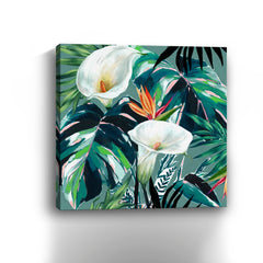 White Lily Paradise Canvas Giclee - Wall Art