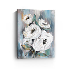 White Purity Bouquet Canvas Giclee - Wall Art