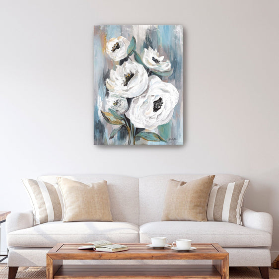 White Purity Bouquet Canvas Giclee - Wall Art