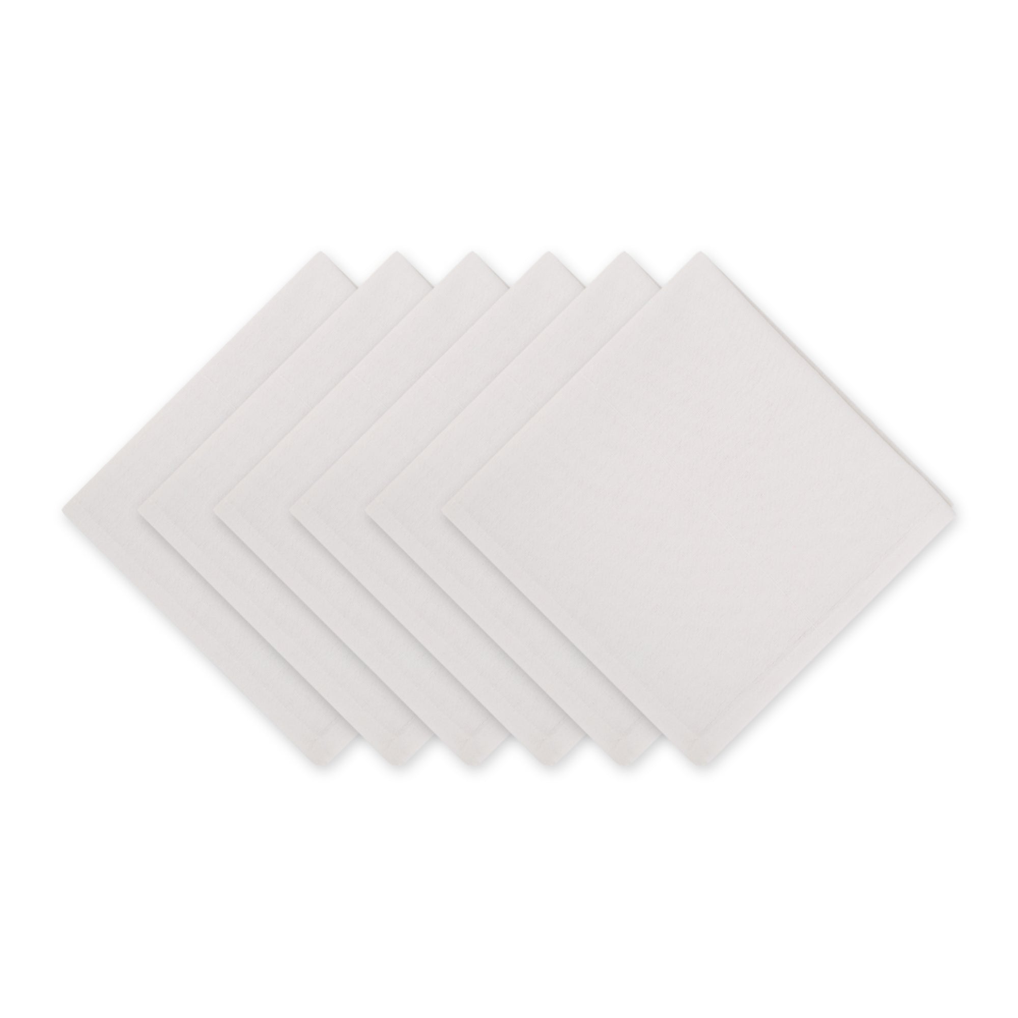 White Solid Napkins, Set of 6 - Napkins