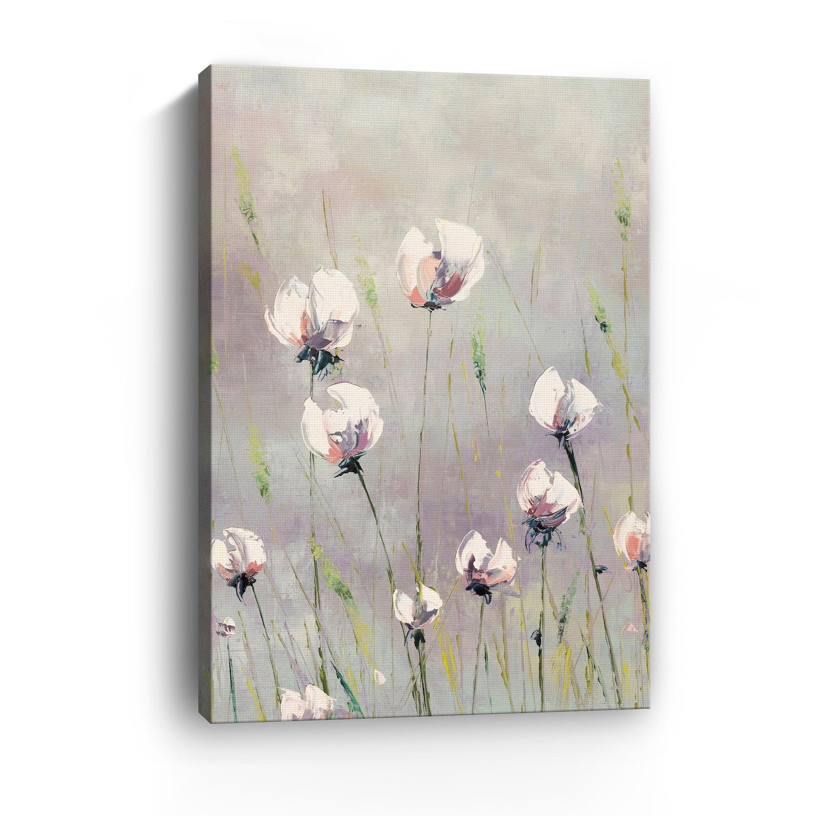 White Tulips Canvas Giclee - Wall Art
