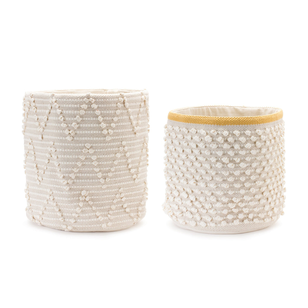 White-Woven-Cotton-Basket-(Set-of-2)-Decorative-Accessories