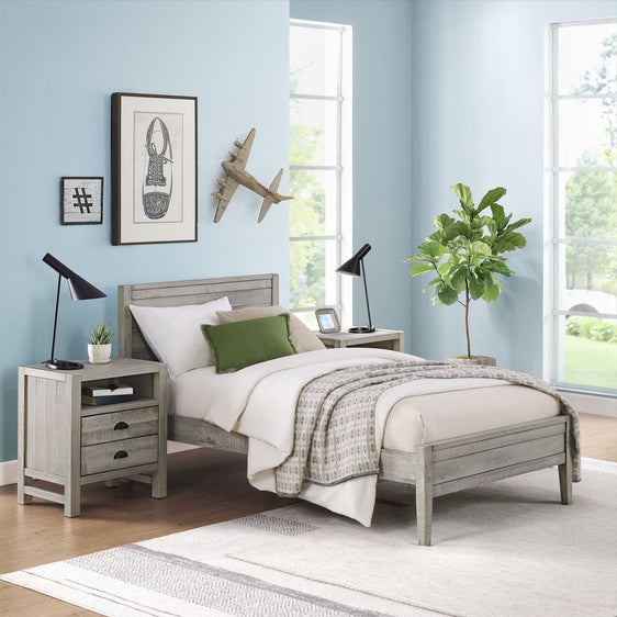 Windsor-Gray-3-Piece-Set-with-Panel-Twin-Bed-and-2-Nightstands-Children's-Furniture