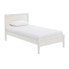 Windsor 3-Piece Wood Bedroom Set with Slat Twin Bed and 2 Nightstands, Gray - Children's Furniture