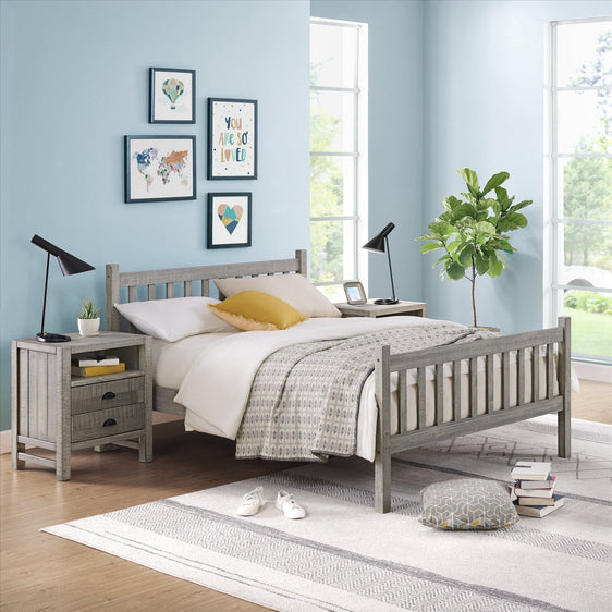 Windsor-Gray-3-Piece-Bedroom-Set-with-Slat-Full-Bed-and-2-Nightstands-Children's-Furniture