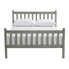 Windsor Gray 5-Piece Bedroom Set with Slat Full Bed, 2 Nightstands, 5-Drawer Chest and 6-Drawer Dresser - Bedroom Sets