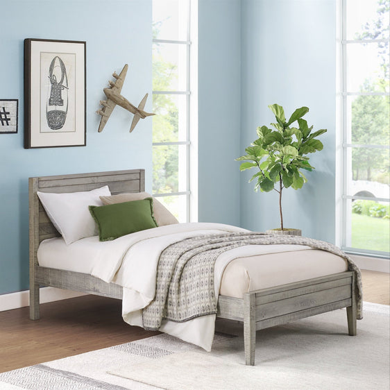 Windsor-Driftwood-Gray-Panel-Wood-Twin-Bed-Children's-Furniture