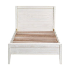 Windsor Panel Wood Twin Bed, Driftwood White - Children's Furniture