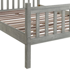 Windsor Wood Slat Full Bed, Driftwood Gray - Children's Furniture