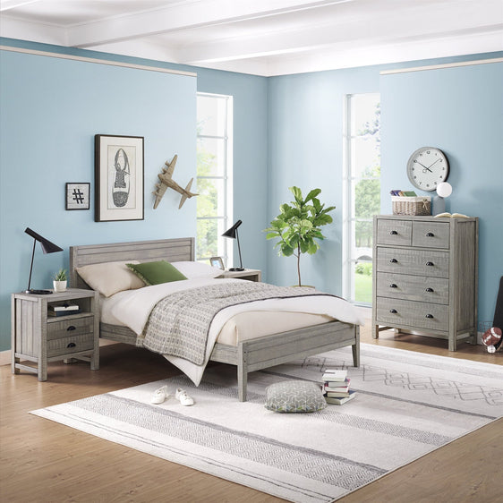 Windsor-Gray-4-Piece-Bedroom-Set-with-Panel-Full-Bed,-2-Nightstands,-and-5-Drawer-Chest-Children's-Furniture