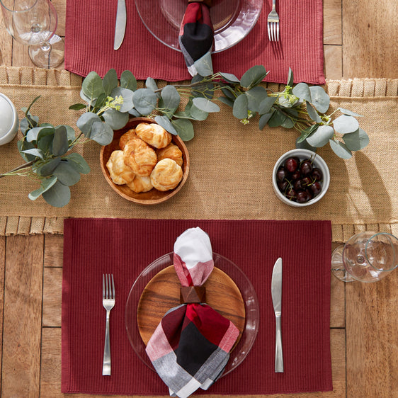 Wine-Ribbed-Placemats,-Set-of-6-Placemats