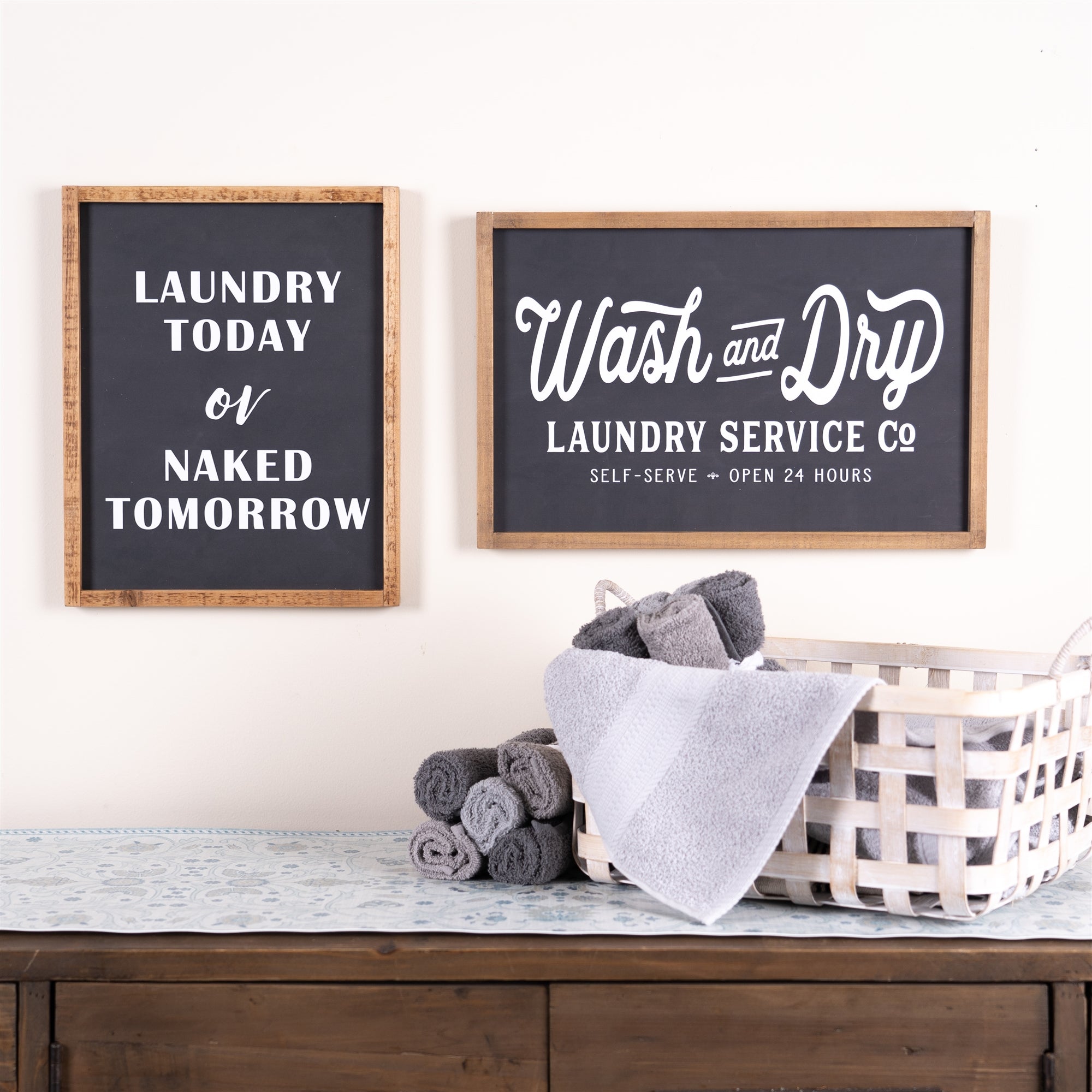 Wood Laundry Sentiment Sign 15" - Wall Art