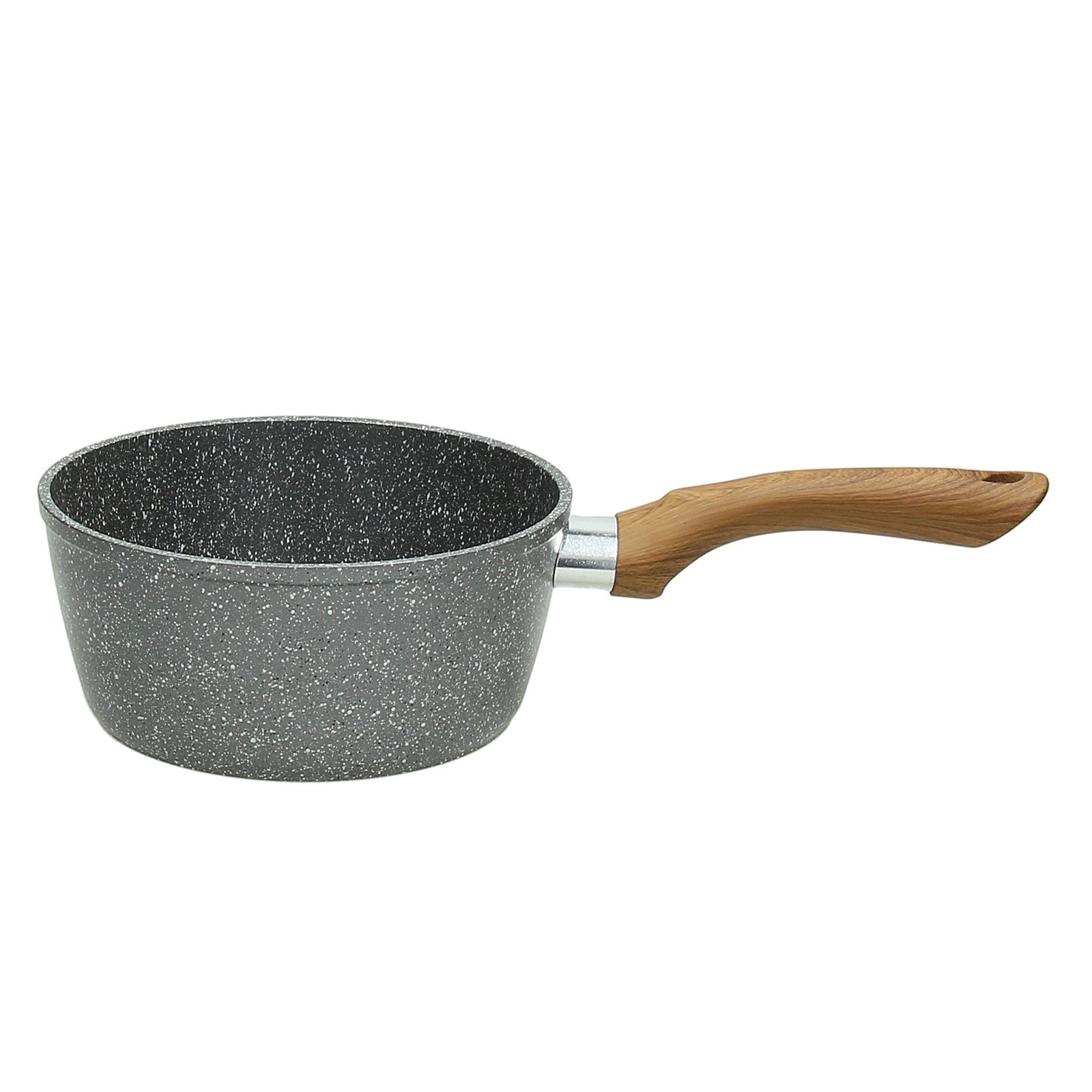 Wood & Stone Style Aluminum Nonstick 6" Saucepan - Kitchen Tools and Utensils
