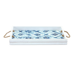 Wooden Tie-dye Design Tray, Set of 2 - Decorative Trays