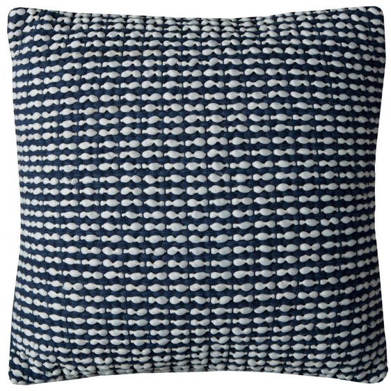 Woven-Navy-and-White-Cotton-Stripe-Pillow-Decorative-Pillows
