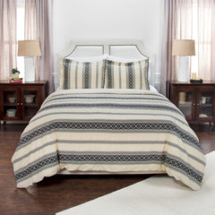 Woven Stripe 100% Cotton Bedding - Bedding