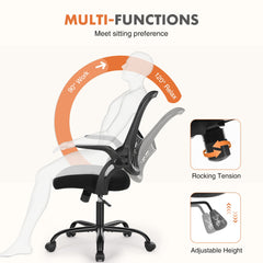 Zeal Office Ergonomic Swivel Chair with Mesh Back and Lumbar Support, Height Adjustable - Office Chairs