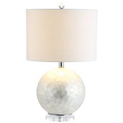 Zuri Capiz Seashell Sphere LED Table Lamp - Table Lamps