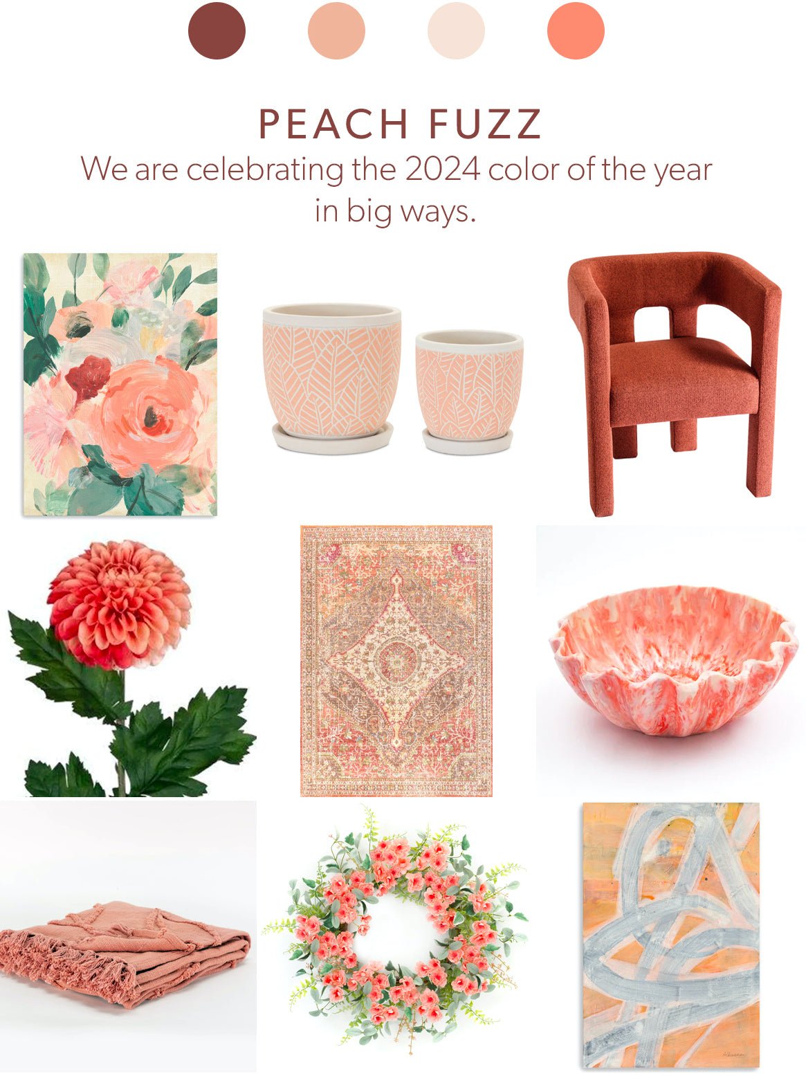 2024 Home Decor Color Trends : Pantone Peach Fuzz & More Inspo - Pier 1