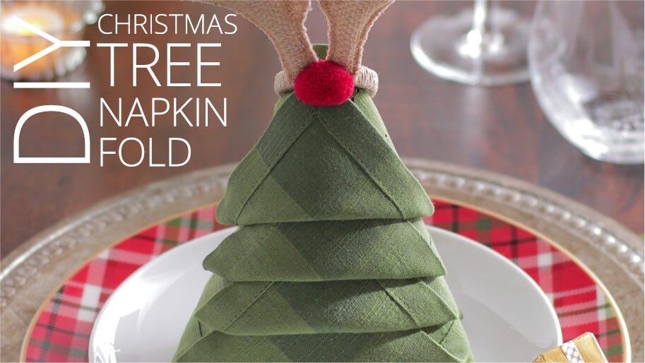DIY: CHRISTMAS TREE NAPKIN FOLD - Pier 1