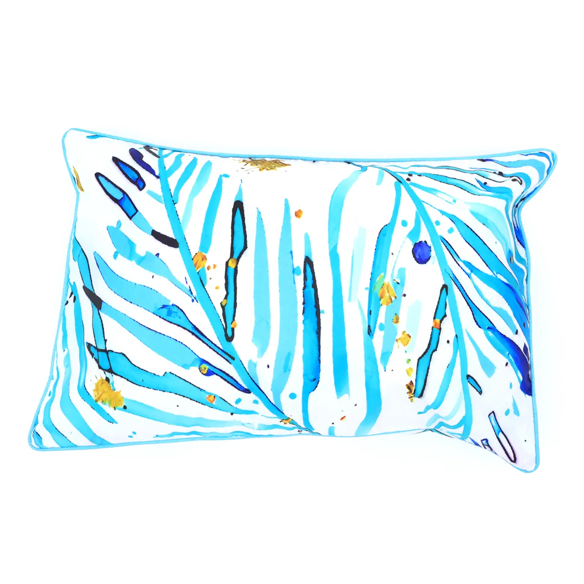 Coastal Breeze Leaf Printed Indoor/Outdoor Pillow