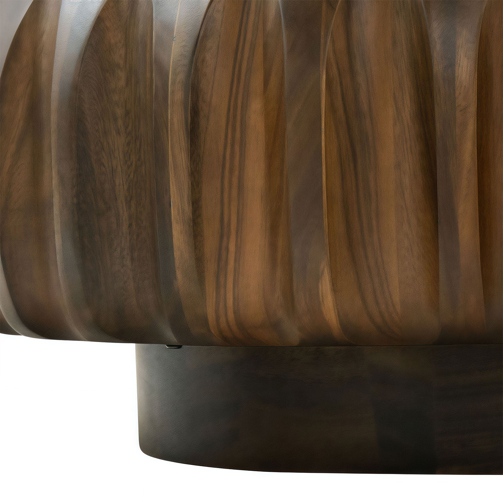Round Solid Wood Carved Coffee Table