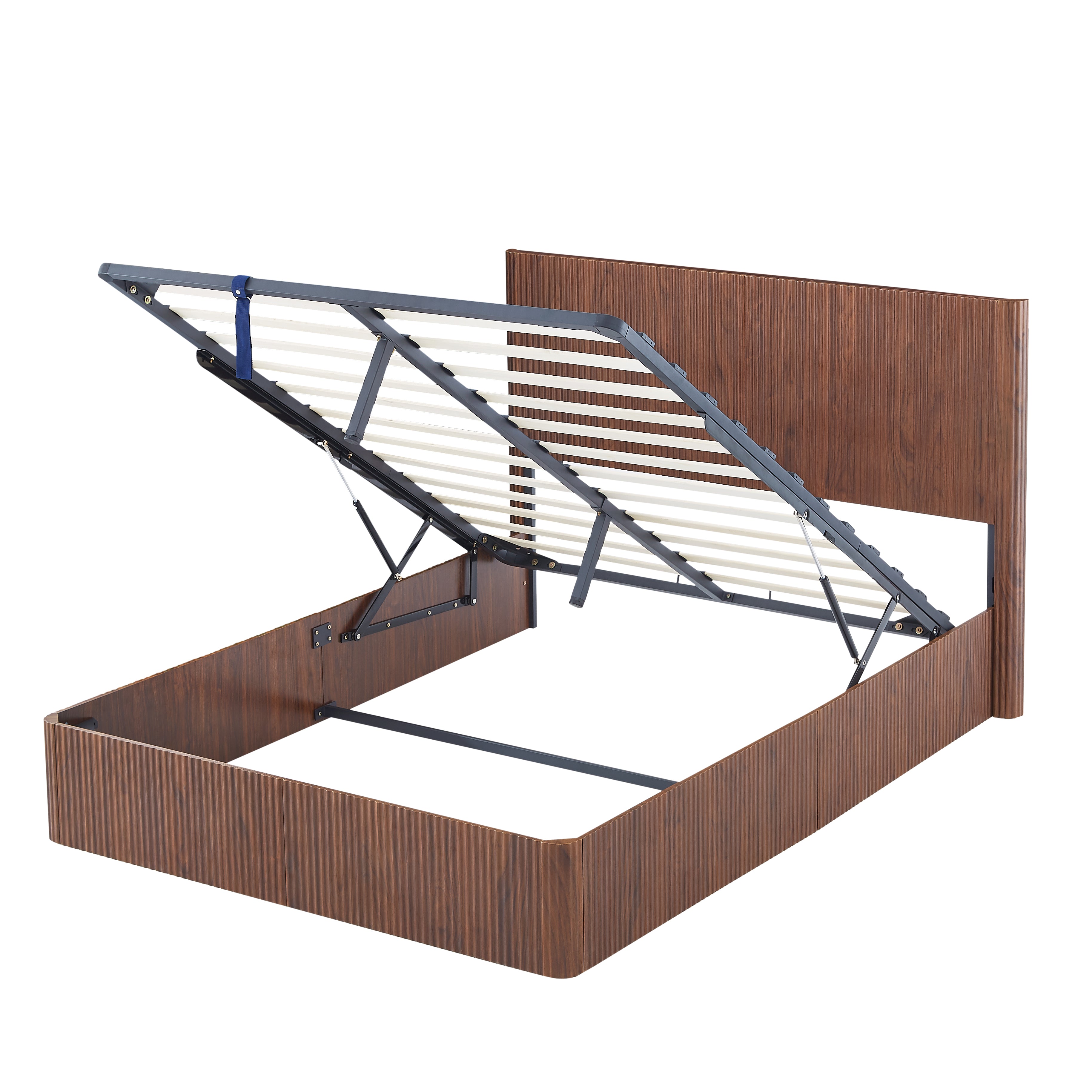 Fluted Lift Up Storage Bed