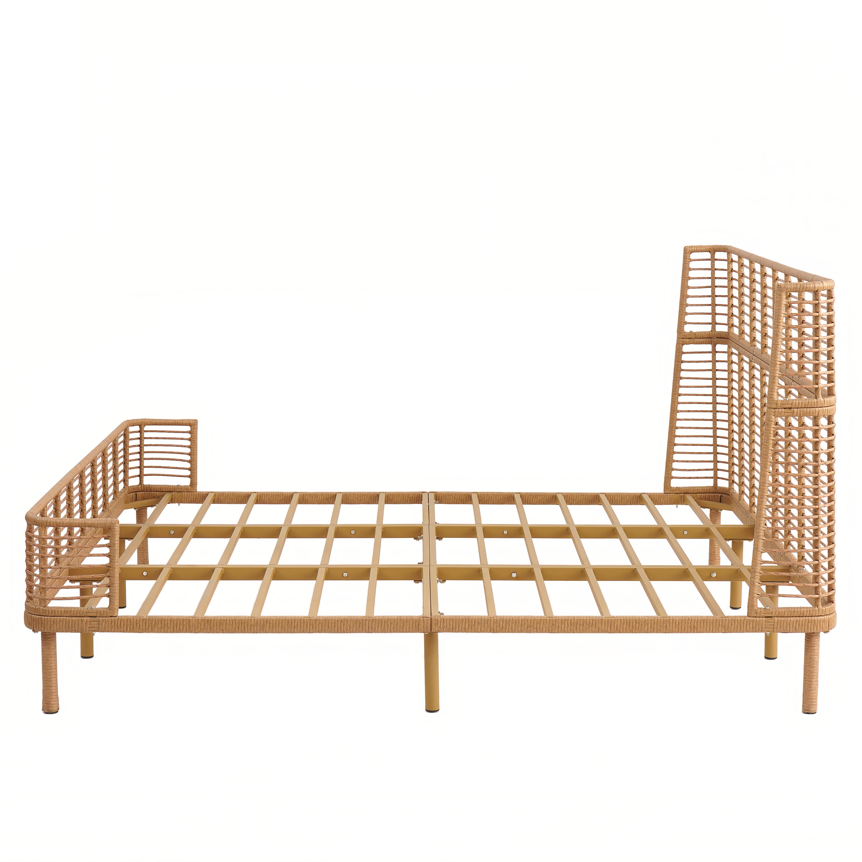 Wingback Rattan Bed