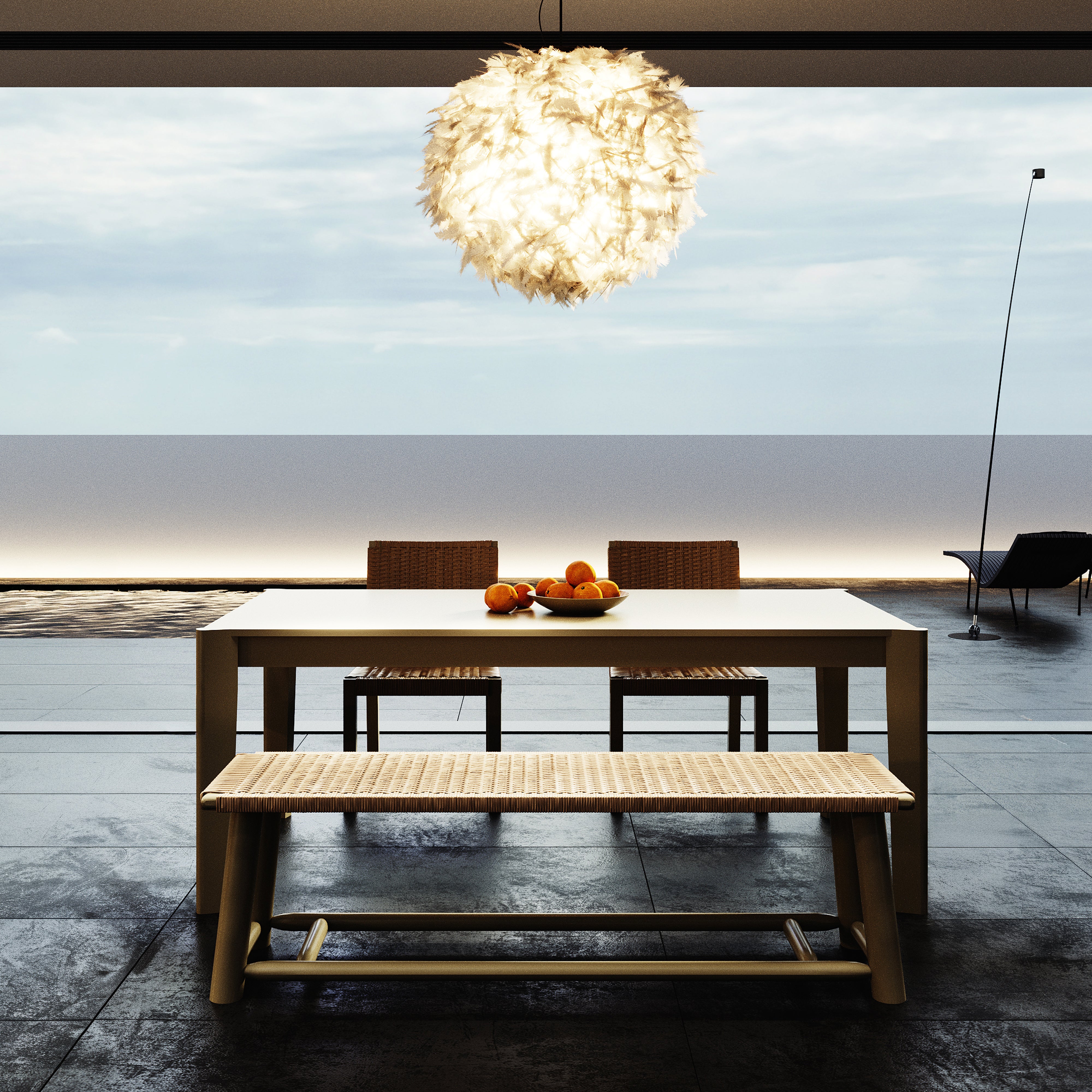 Modern Farmhouse Extendable Dining Table Set with Solid Wood Rattan Chairs and Bench