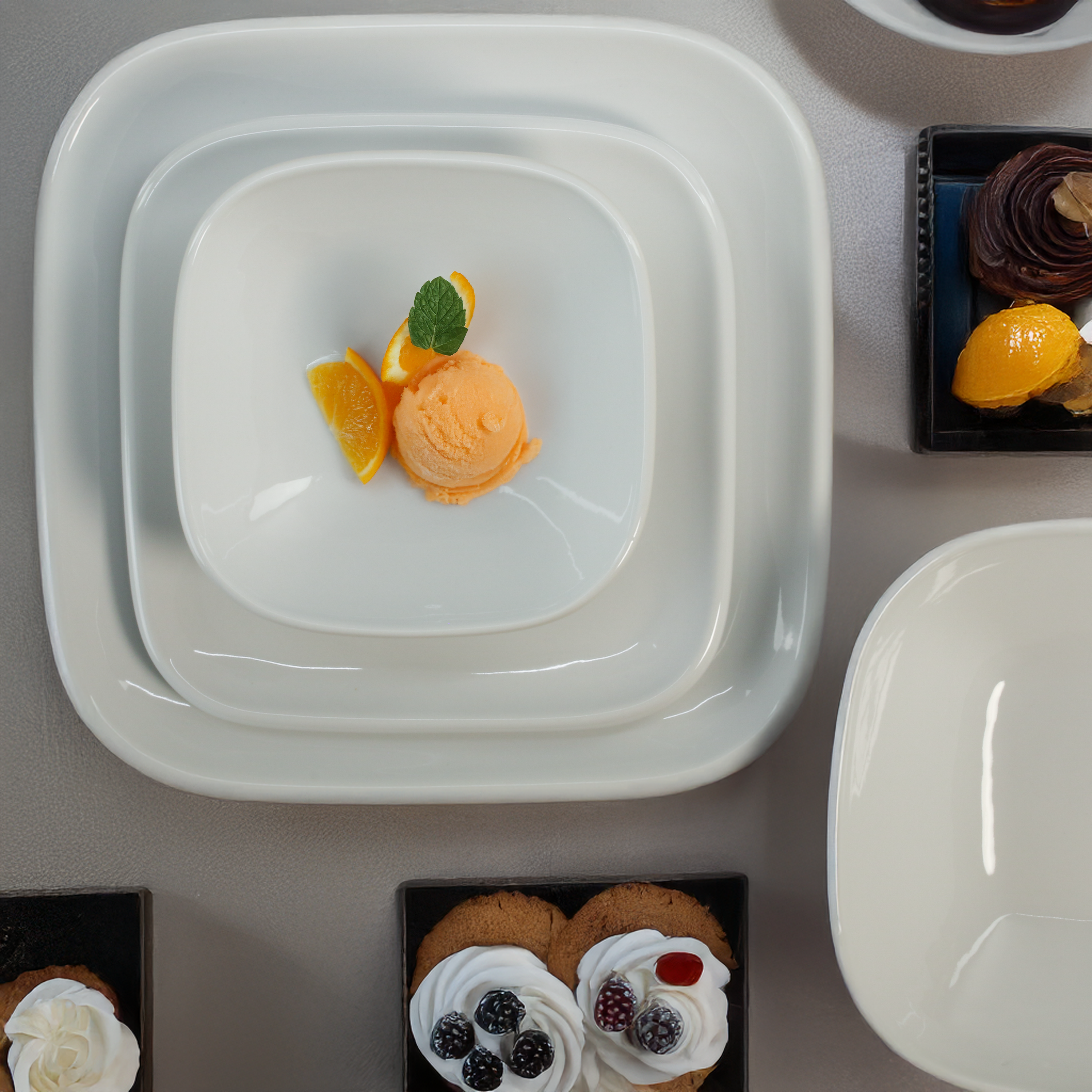 Impulse Square 16-Piece Dinnerware Set
