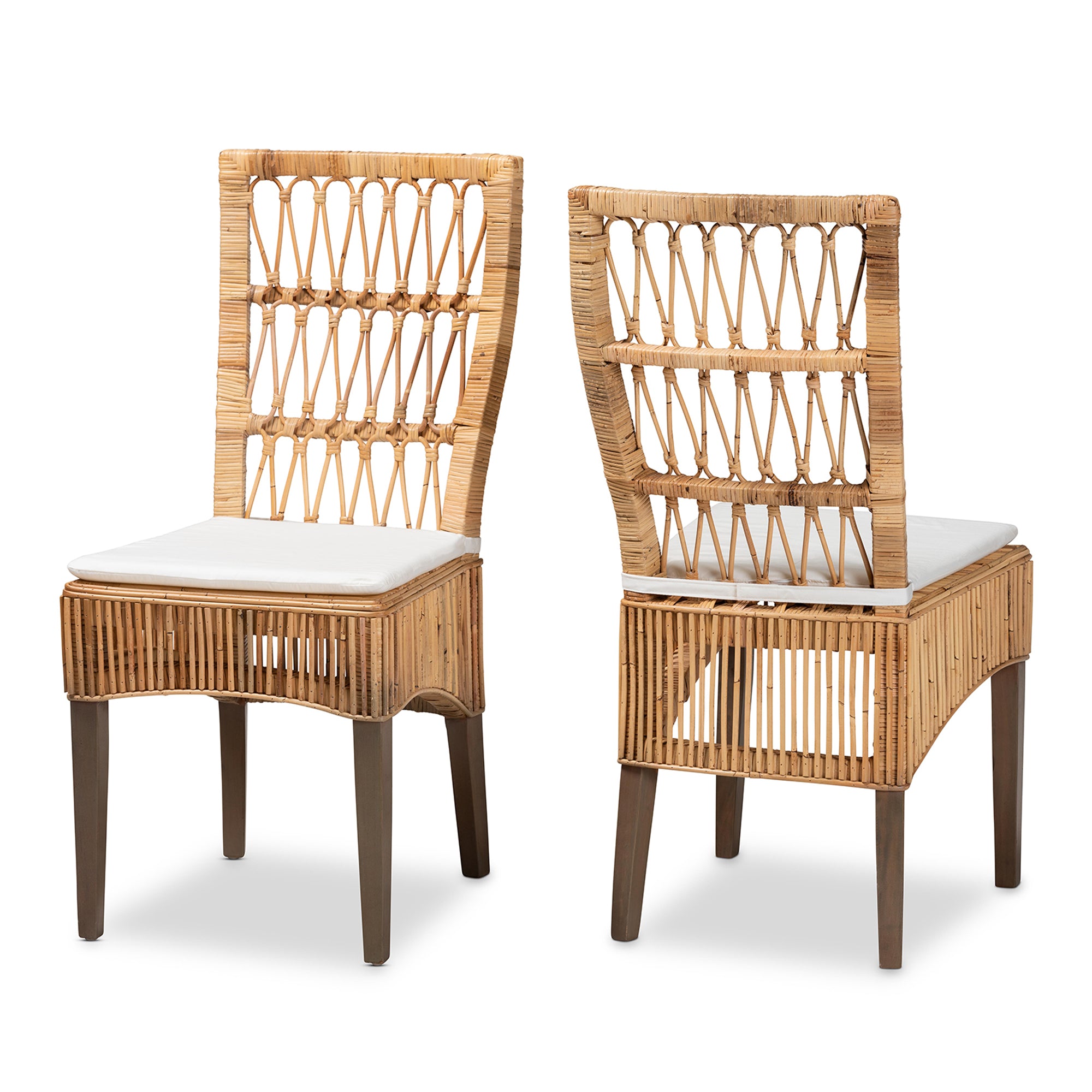 Hameed Rattan 2-Piece Dining Chair Set