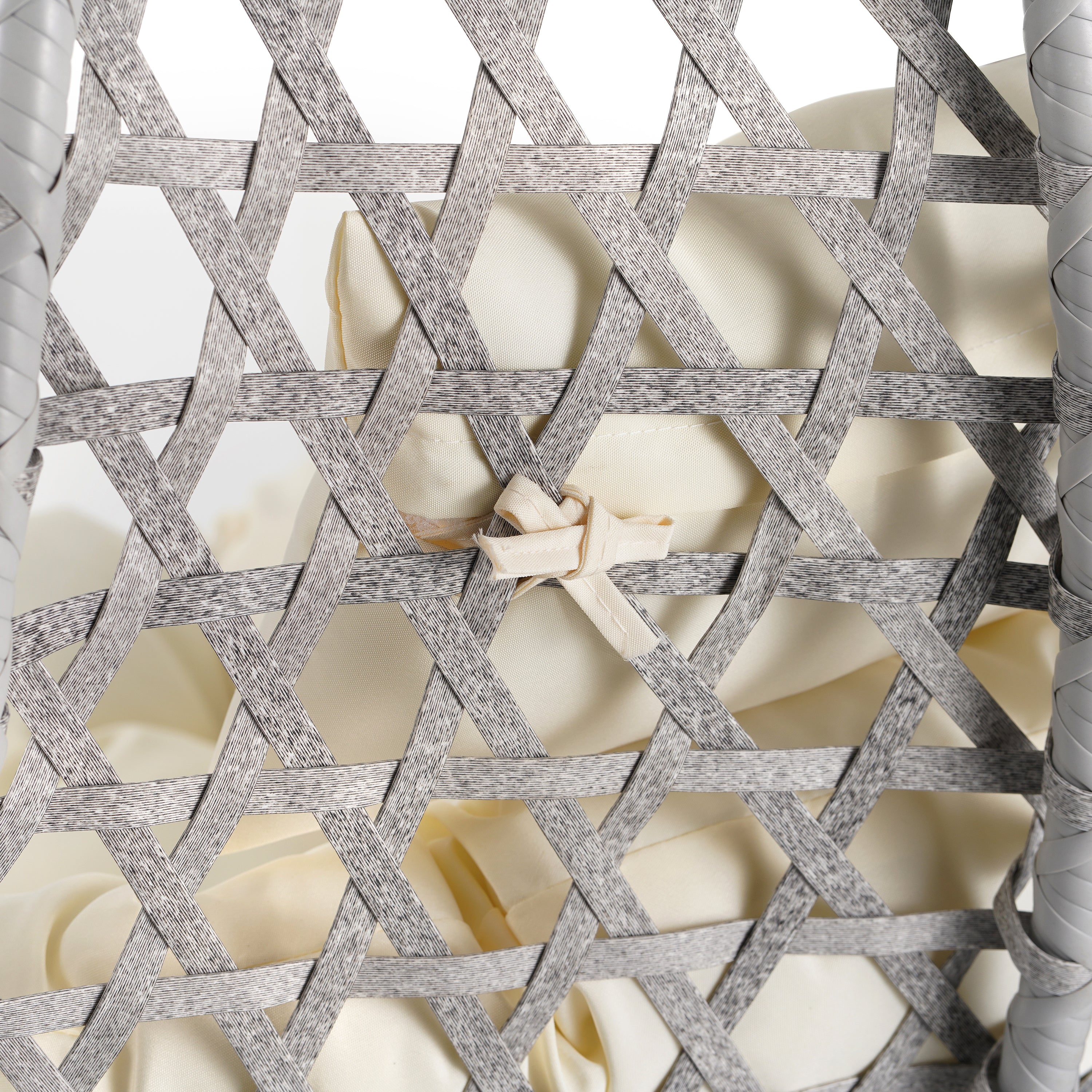 Hanging Swinging Egg Chair with Rattan Weaving, Base Included