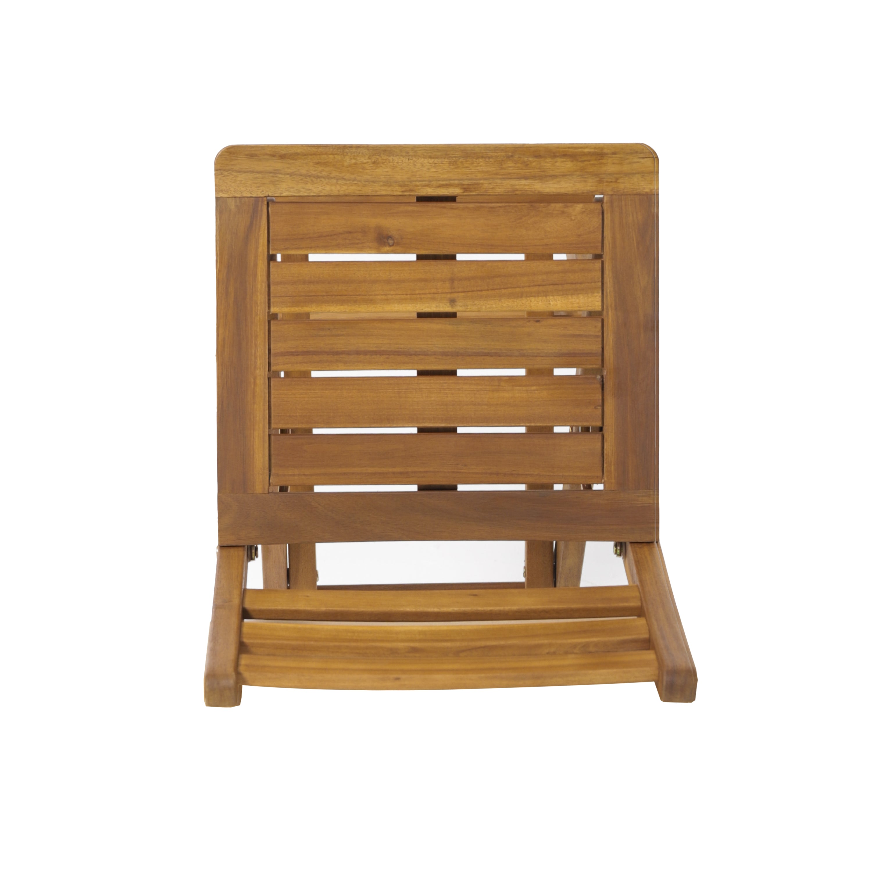 Outdoor Acacia Wood Folding Patio Barstool, Set of 2