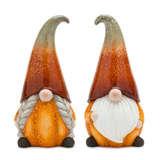 Terra-Cotta-Pumpkin-Gnome-with-Ombre-Hat-(set-of-2)-Orange-Fall-Decor