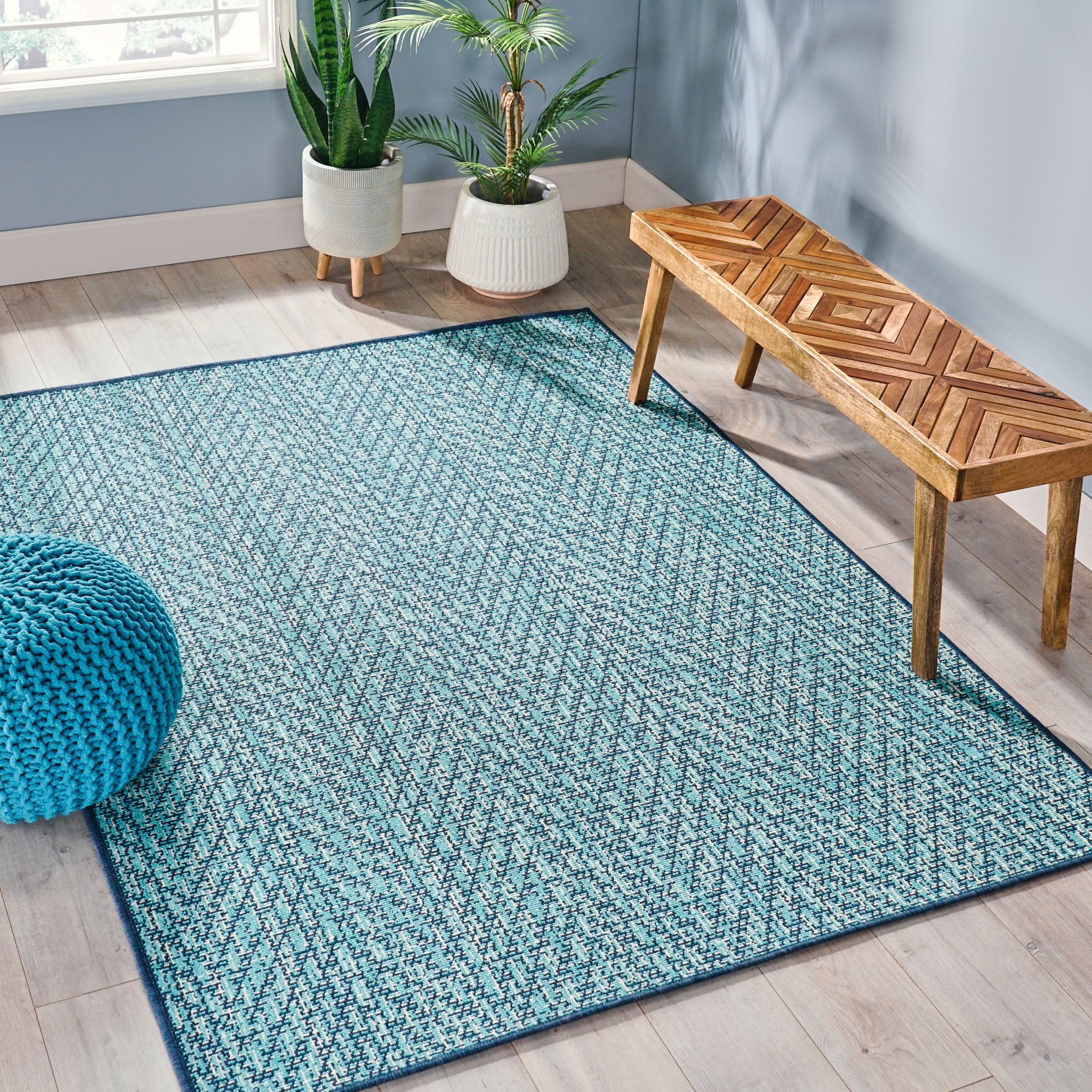 63" Outdoor Polypropylene Rug