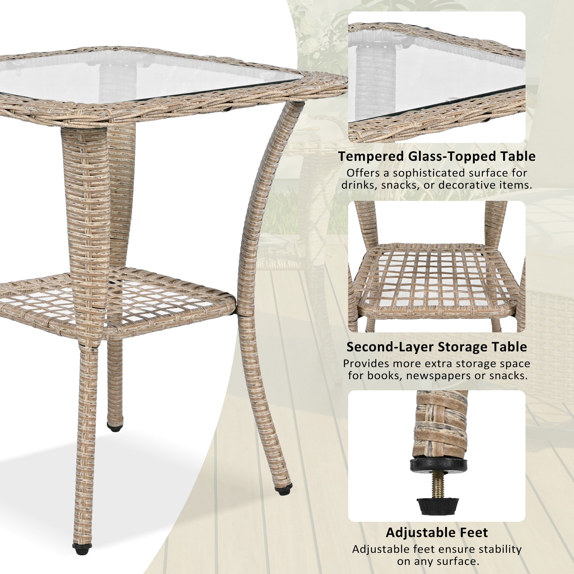 3-Piece Outdoor Chat Set