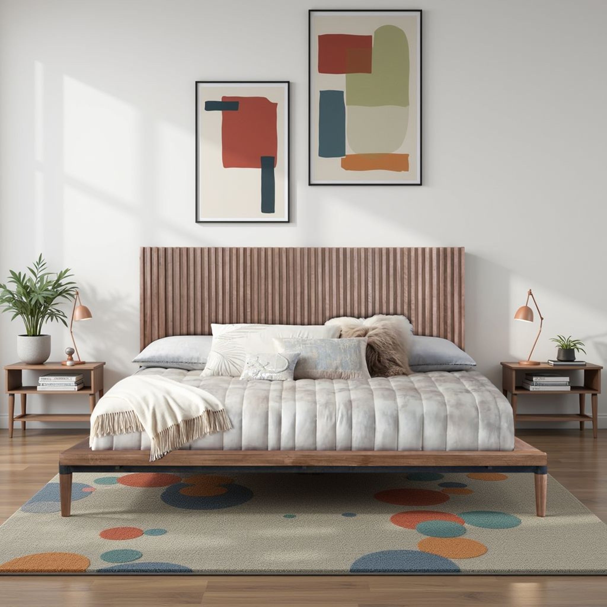 Tranquility Fluted Platform Bed