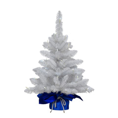 Pre-lit 2 ft Table Top Artificial Christmas Tree in Blue Sack White