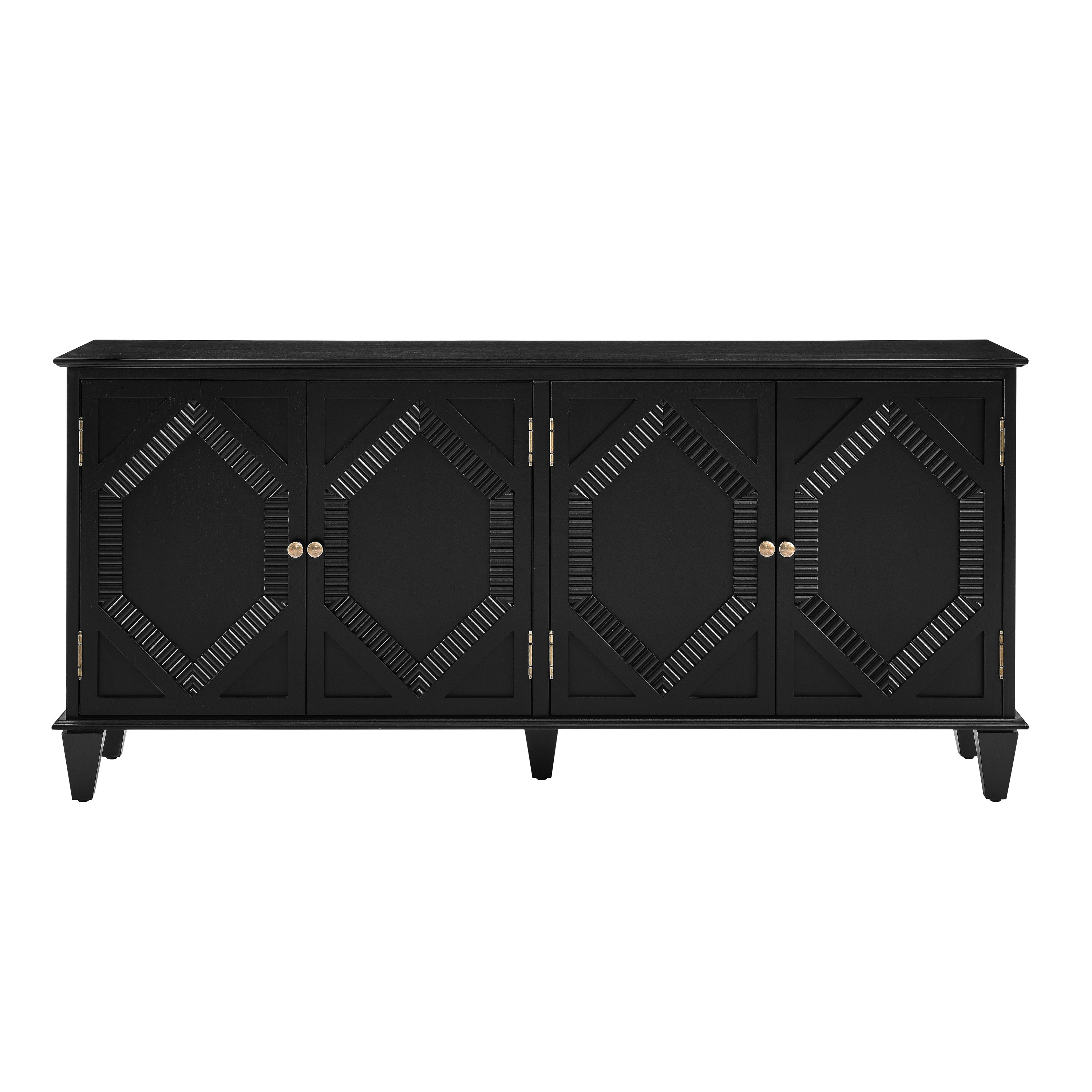 65.2' Mid Century Modern Geometric Accent Sideboard