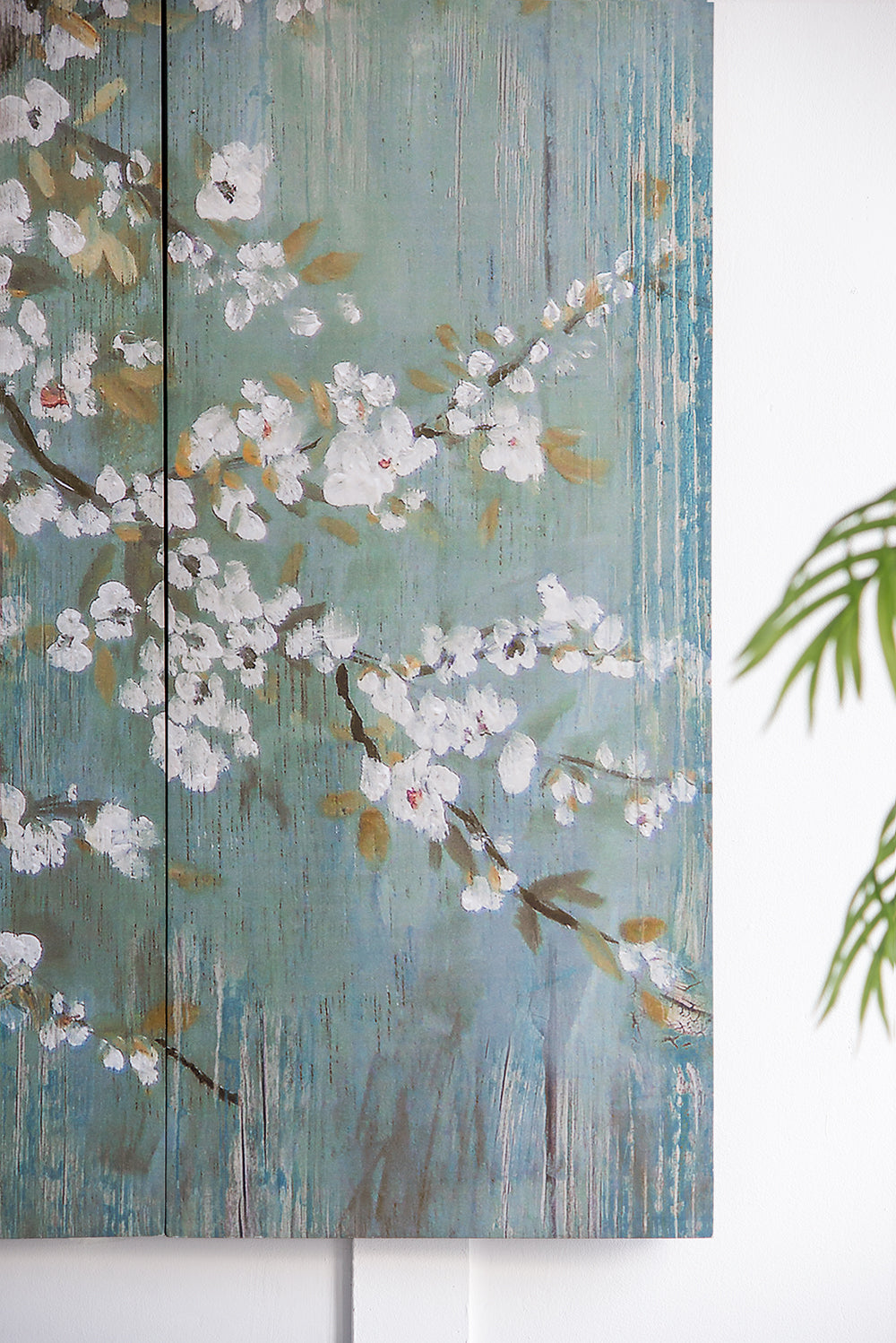 4-Piece Canvas Wall Art with Cherry Blossom Print Pattern
