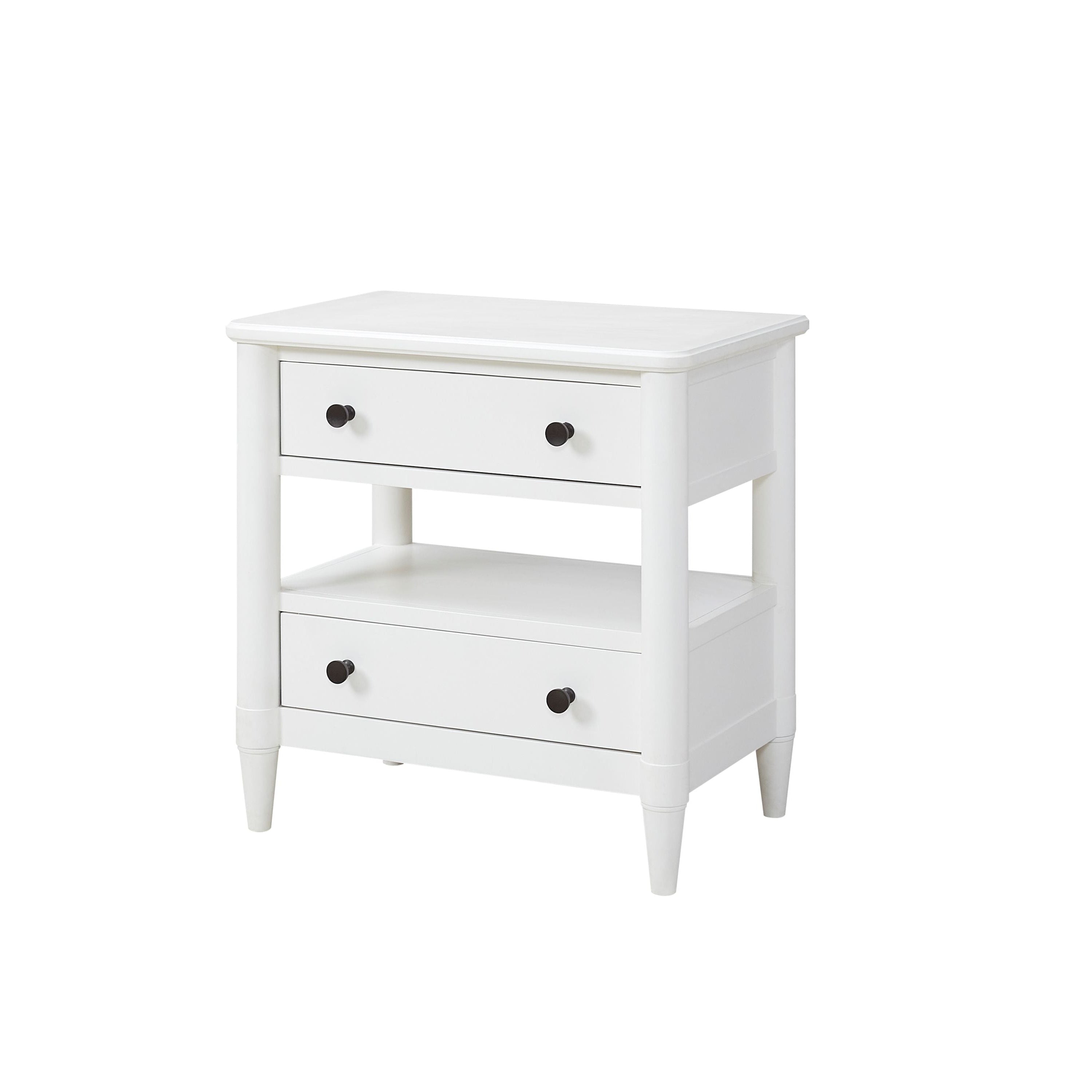Open Nightstand With 2 Drawers
