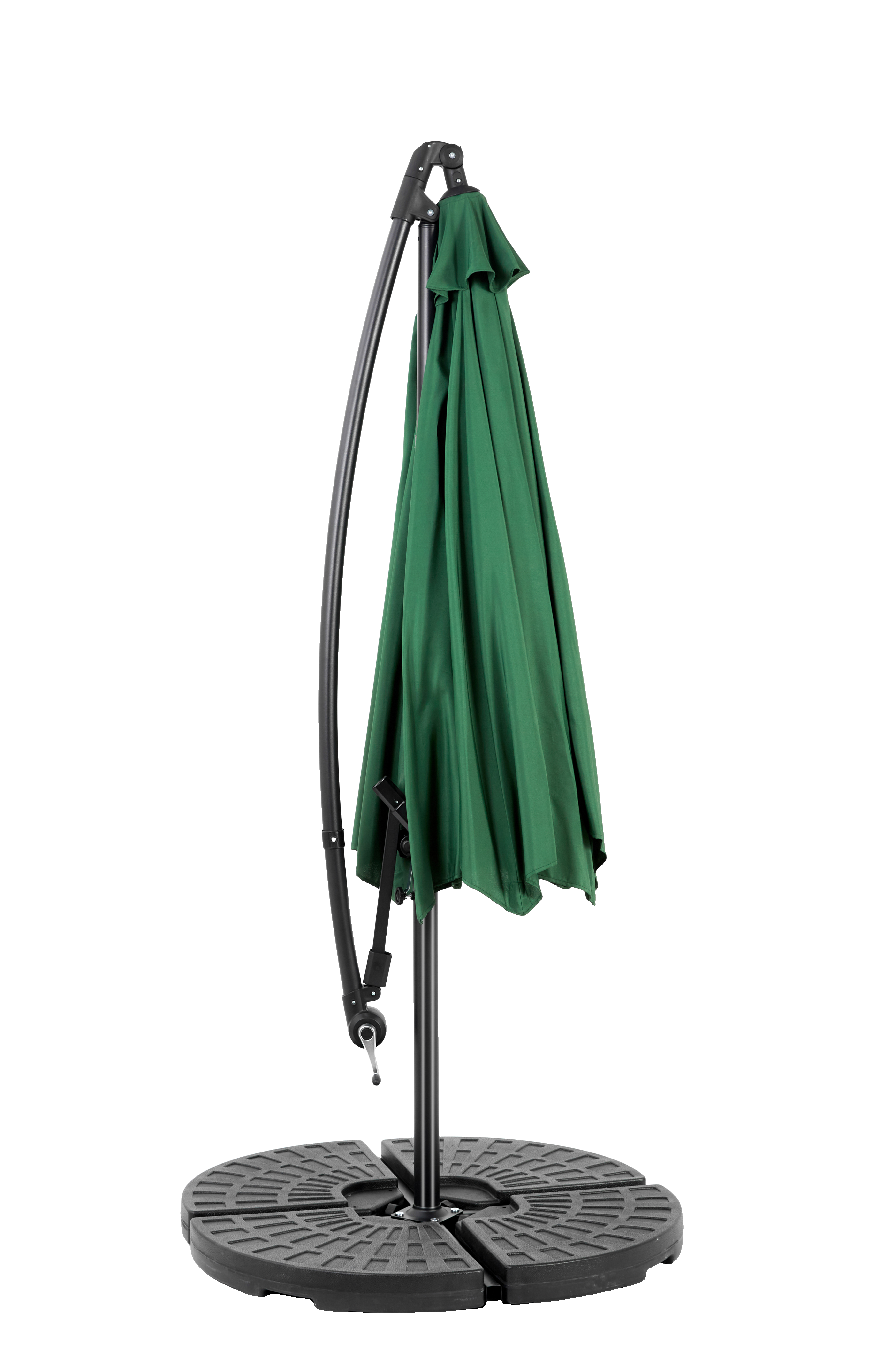 10' Offset Hanging Market Patio Umbrella w/Easy Tilt Adjustment, Base Not Included