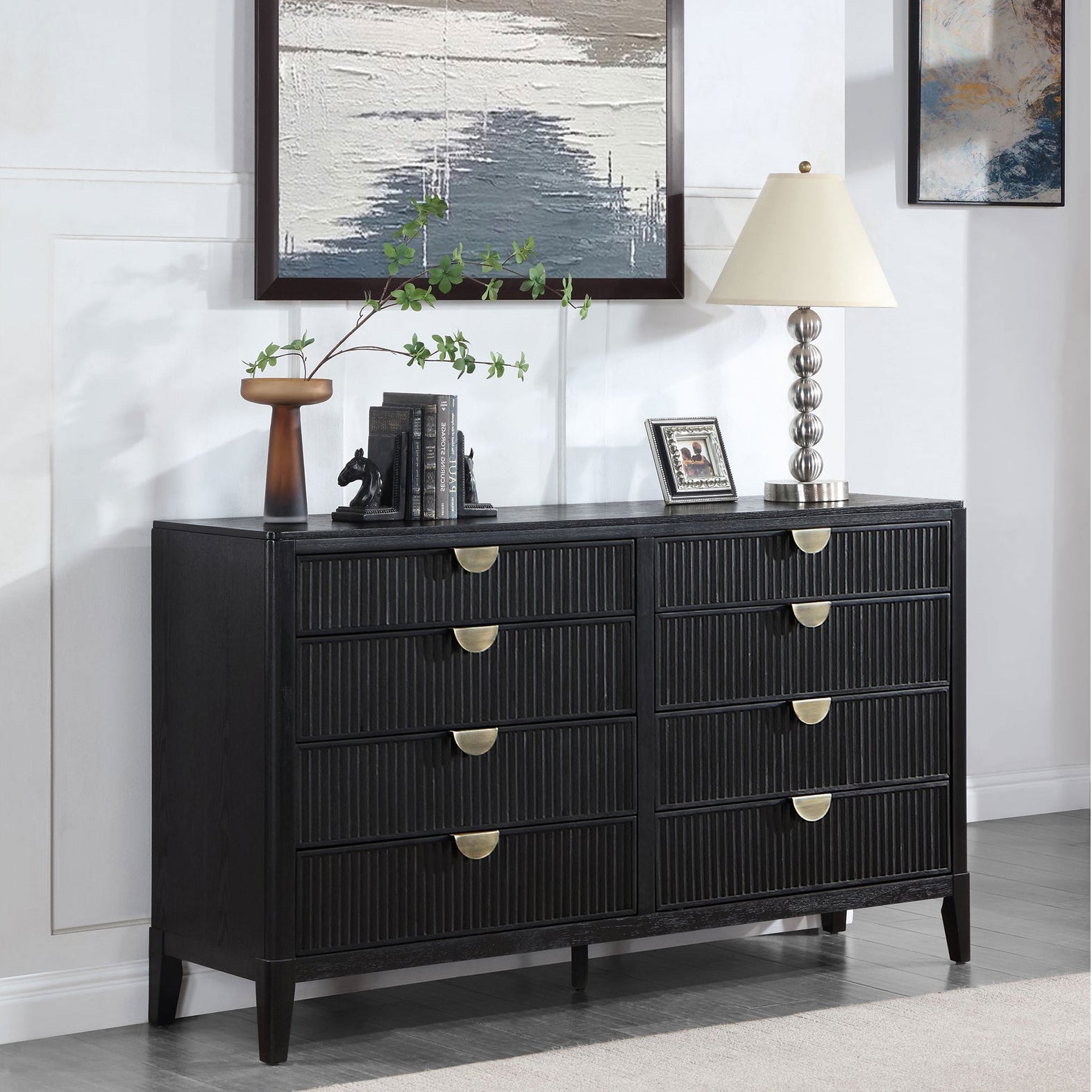 Mason Black 8-Drawer Dresser