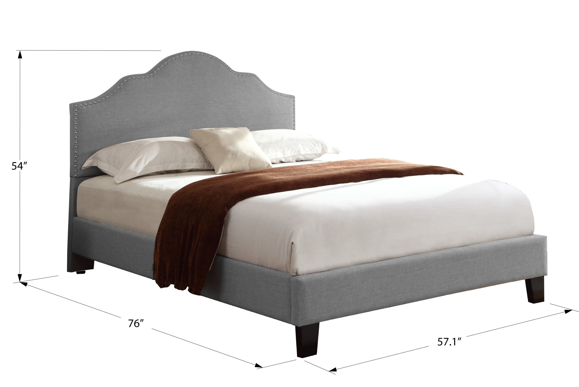 Kopa Gray Upholstered Bed