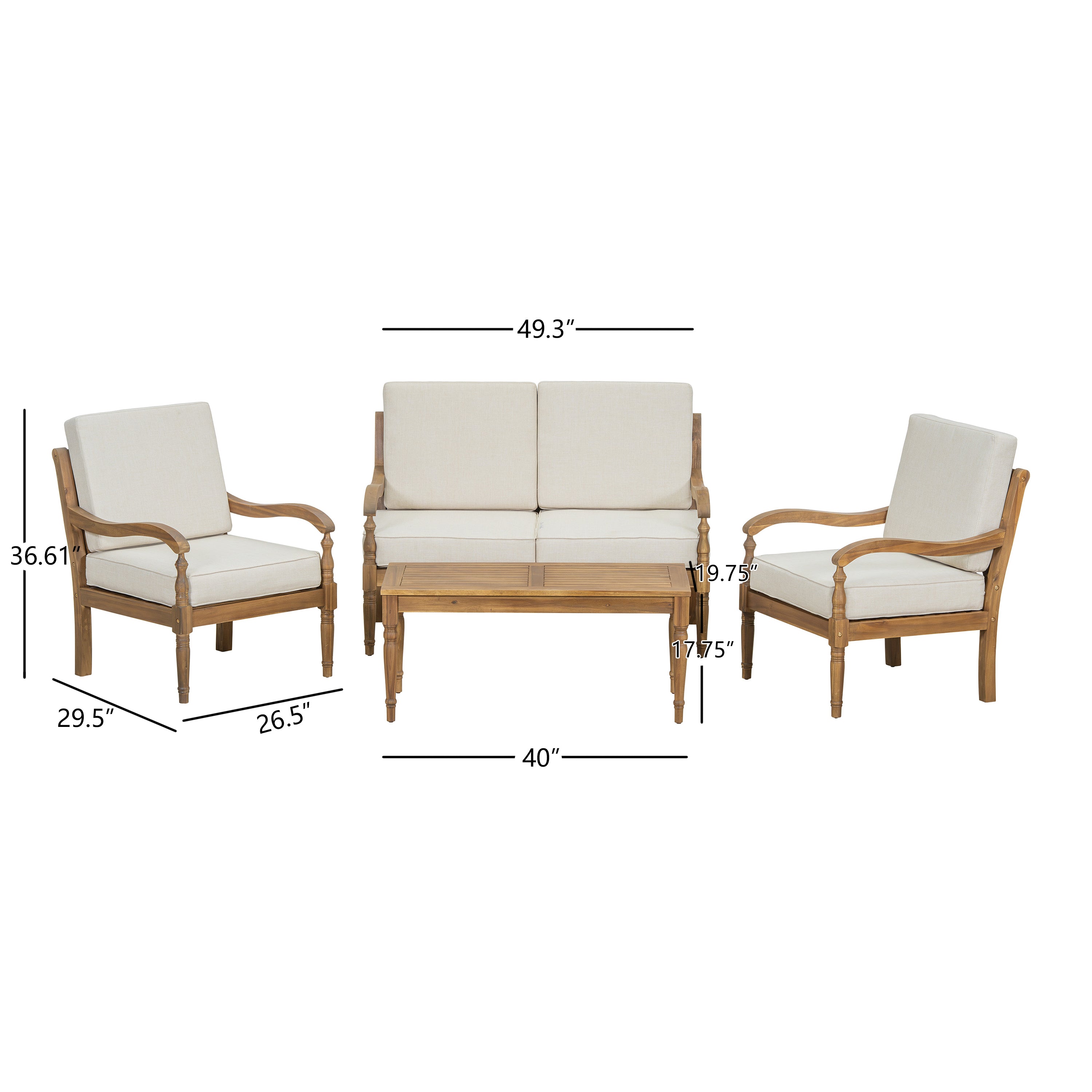 Islewood Acacia Wood Outdoor Coffee Table