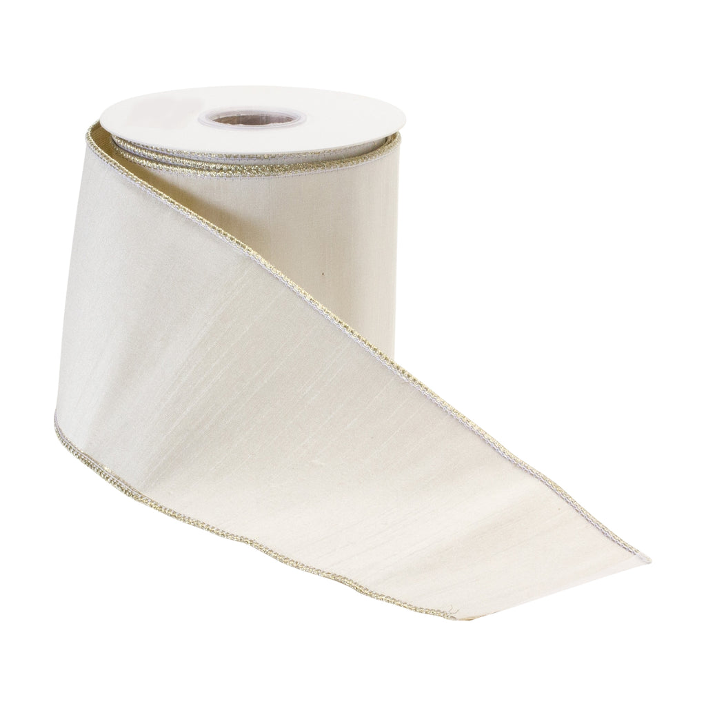 4" Ivory Polyester Ribbon