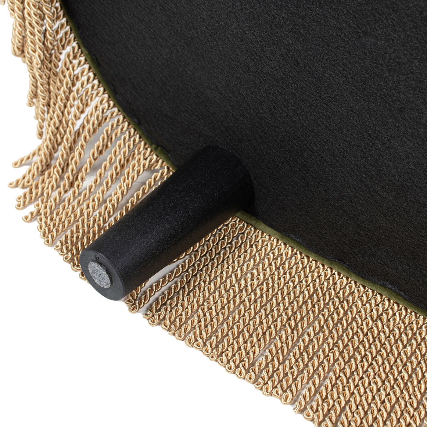 Melinda Oval Tufted Velvet and Bullion Fringe Storage Bench